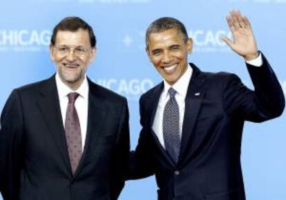 En la imagen, el presidente de España, Mariano Rajoy, junto al presidente de Estados Unidos, Barack Obama. EFE/Archivo