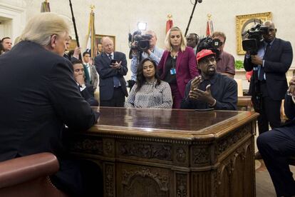 Donald Trump recibe al rapero estadounidense Kanye West este jueves en la Casa Blanca.