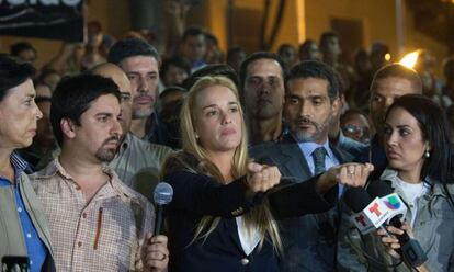 Lilian Tintori después del juicio al líder opositor Leopoldo López, en Caracas (Venezuela) el 10 de septiembre de 2015.