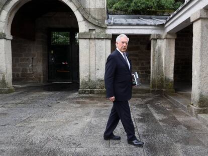 Mario Vargas Llosa, el pasado jueves, en San Lorenzo de El Escorial.