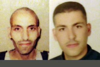 
 Imagen en la que aparece Bilal Jolani, de 20 años, antes y después de ser encarcelado durante ochos meses de 2014 en cárceles progubernamentales  