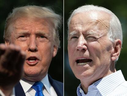 Donald Trump (izquierda) y Joe Biden.