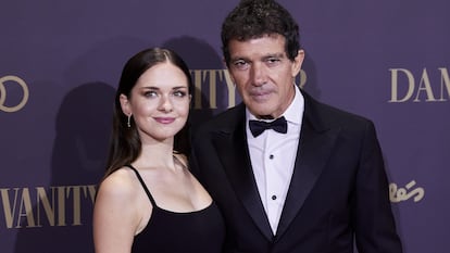 Stella del Carmen Banderas y su padre, Antonio Banderas, en una fiesta en Madrid en noviembre de 2019.