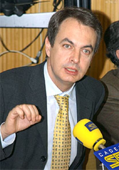 José Luis Rodríguez Zapatero, ayer, en la cadena SER.