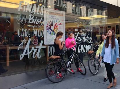 Tienda de Apple en San Francisco, ayer martes.