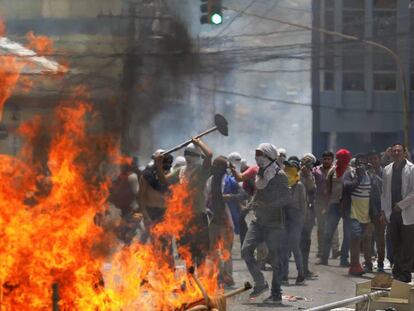 Las protestas en Tegucigalpa, Honduras.