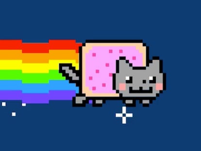 El GIF 'Nyan Cat', que se vendió por medio millón de euros hace unos meses.