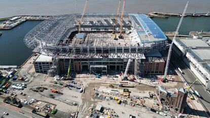 El nuevo estadio que esta construyendo el Everton en Liverpool.