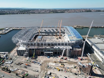 El nuevo estadio que esta construyendo el Everton en Liverpool.