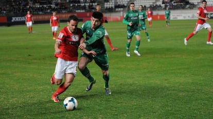 Lance del partido entre Murcia y Eibar.