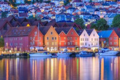 Vista de la ciudad de Bergen.