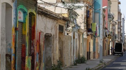 La calle de Progreso, en el barrio de El Cabanyal en Valencia.