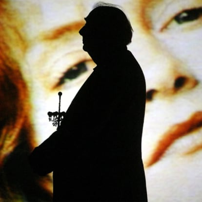 Claude Chabrol, en la entrega del Premio Donostia a Isabelle Huppert en el Festival de San Sebastián de 2003.
