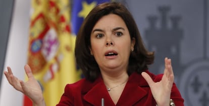 La vicepresidenta del Gobierno, Soraya Sáenz de Santamaría.