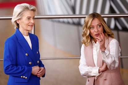Ursula von der Leyen y Giorgia Meloni