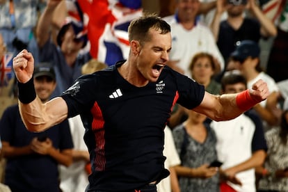 Andy Murray celebra la victoria de Gran Bretaña ante Bélgica.