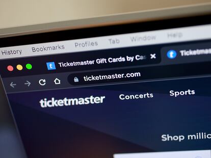 El portal de Ticketmaster.