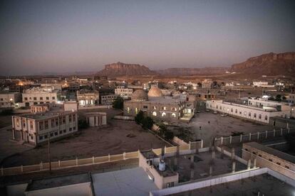 Vistas sobre la ciudad de Ataq, capital de la céntrica provincia yemení de Shabwa.