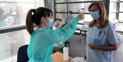 Un enfermo oncológico en el Hospital la Paz.