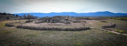 Vista del yacimiento del complejo palaciego de Los Hitos, en Orgaz.