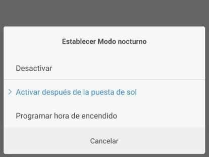 Modo noche en la Xiaomi Mi Band