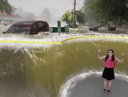 La recreación 3D del huracán Florence que se ha hecho viral.