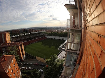 Vista del Estadio de Vallecas, el pasado miércoles.
