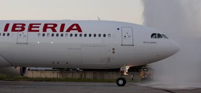 Un avi&oacute;n de Iberia