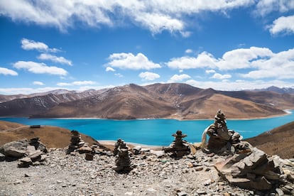El lago de Yamdrok, en el Tíbet.