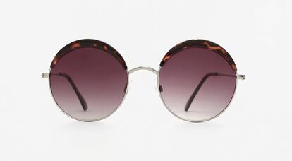 Gafas de sol redondas de Mango de estilo boho (su precio original era de 15,99 euros y ahora están a la venta por 7,99 euros).