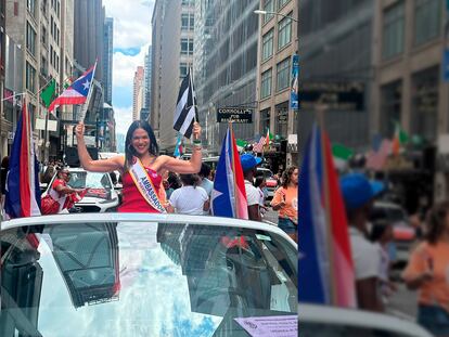 Ana Teresa Toro, durante el National Puerto Rican Day Parade en las calles de Nueva York.