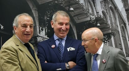 Vicente Rodríguez, Vicente Simó y Manuel Pons, de Pro Banco de Valencia.