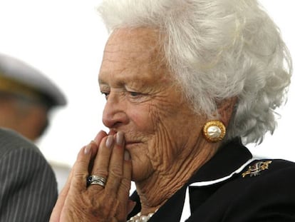 A ex-primeira-dama Barbara Bush em um evento público na Virginia em outubro de 2007.