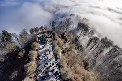 Vista desde la cima de la montaña Uetliberg, situada en Zúrich (Suiza).