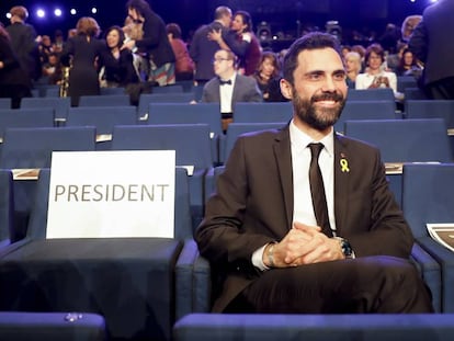 Roger Torrent, presidente del Parlamento .