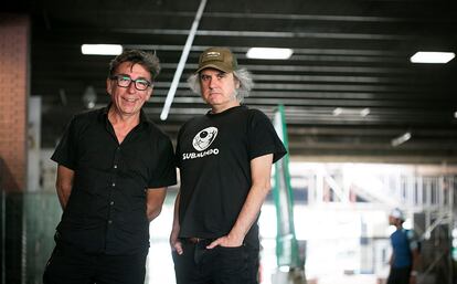 Pepón Montero y Juan Maidagán, en el hotel The OneMadrid, el 4 de julio.