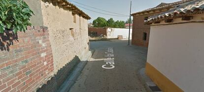 Vista de una de las calles del municipio palentino Riberos de la Cueza.