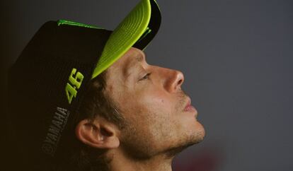 Valentino Rossi en la rueda de prensa en la que ha anunciado su retirada a finales de a?o, este jueves en Spielberg, Austria.