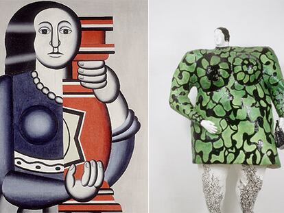 'Femme tenant un vase', de Fernand Léger, y 'Nana verte au sac', de Niki de Saint Phalle.