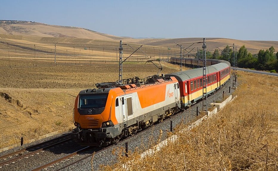 Uno de los trenes de ONCF, el operador estatal ferroviario de Marruecos.