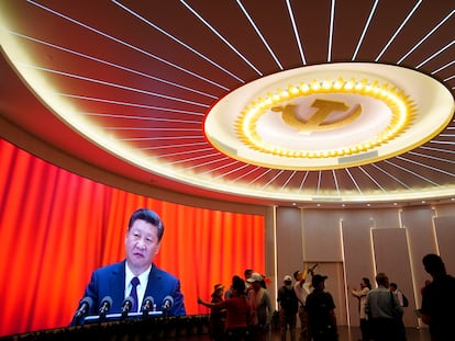El presidente chino, Xi Jinping, en la conmemoración del centenario de la fundación del Partido Comunista de China, el pasado junio.