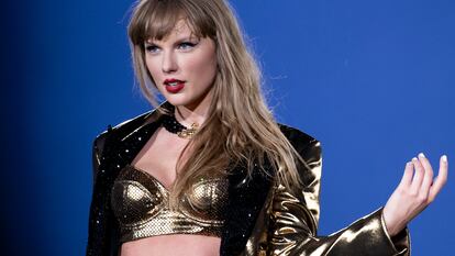 Taylor Swift, durante su concierto en Madrid en mayo.