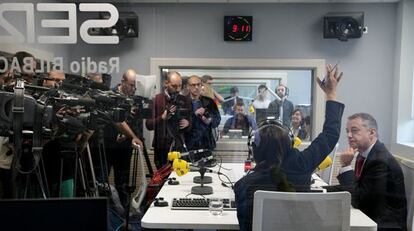 Estudio de la Cadena Ser, en Bilbao.