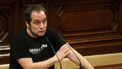 David Fernández, activista y exdiputado de la CUP en el Parlamento de Cataluña, en una imagen de archivo.