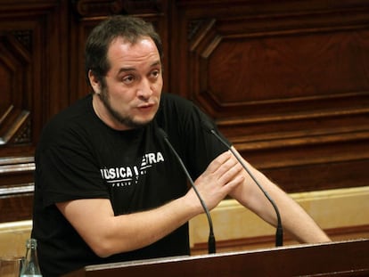 David Fernández, activista y exdiputado de la CUP en el Parlamento de Cataluña, en una imagen de archivo.