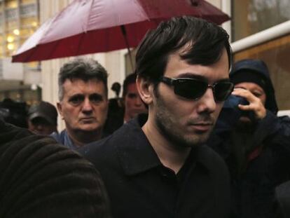 Martin Shkreli a su llegada a una Corte federal en Estados Unidos.