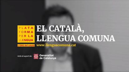 Imatge de la campanya de Plataforma per la Llengua.