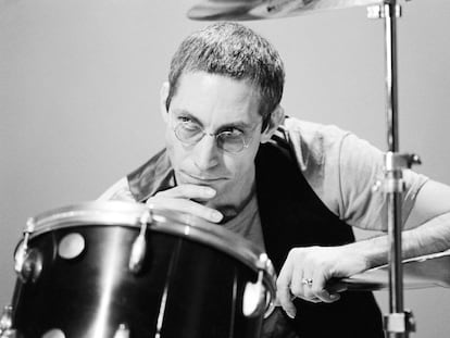 Charlie Watts, en un ensayo de los Rolling Stones en Nueva York, en 1978.