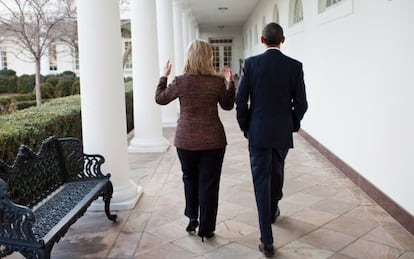 El presidente Barack Obama y su entonces secretaria de Estado, Hillary Clinton, en 2011
