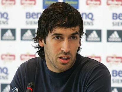 Raúl, durante la conferencia de prensa de ayer.